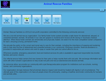 Tablet Screenshot of animalrescuefamilies.org